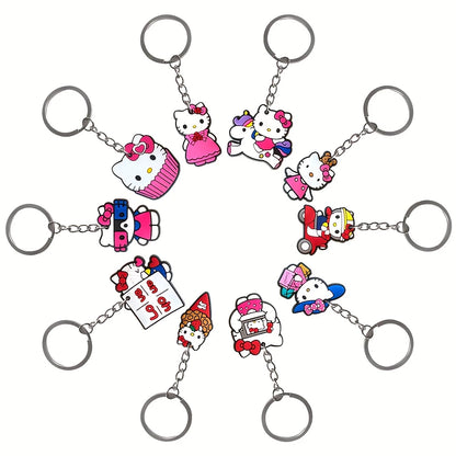 10pc Set Hello Kitty Key Chains
