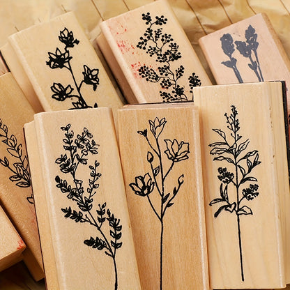 Wooden Floral Stamps
