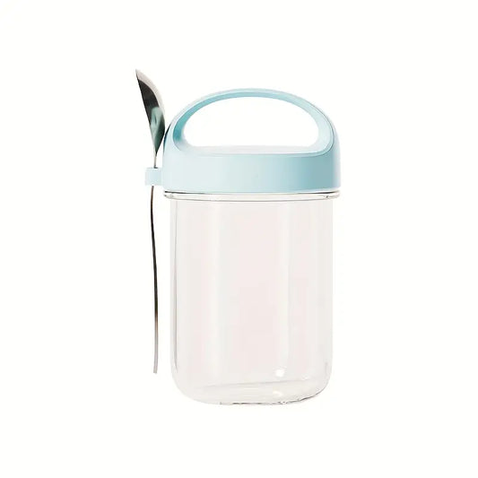 Blue Glass Yoghurt Cup