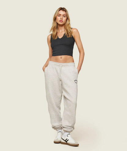GYMSHARK Size S Phys Ed Logo Sweatpants oversized fit Light Grey Marl