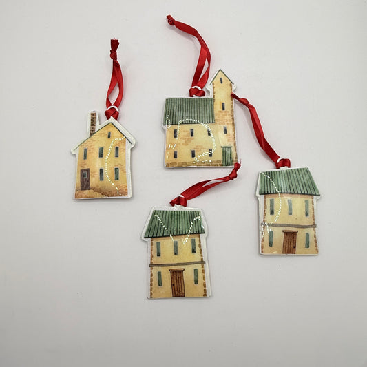 House Hanging Ornaments - Set of 4