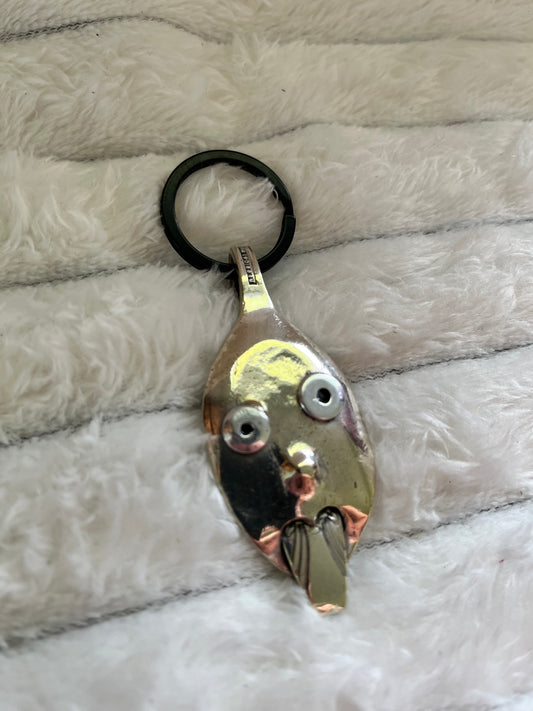 Hand Crafted Spoon Face Keychain