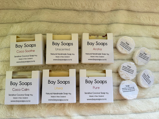 Bay Soaps 6 Bars + 6 Mini Handmade Soaps