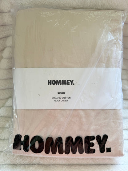 HOMMEY Queen Organic Cotton Quilt Cover - Coconut RRP $213