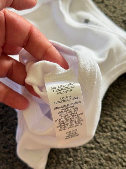 Young Original Size 0-3 months White Cotton Baby Bodysuit