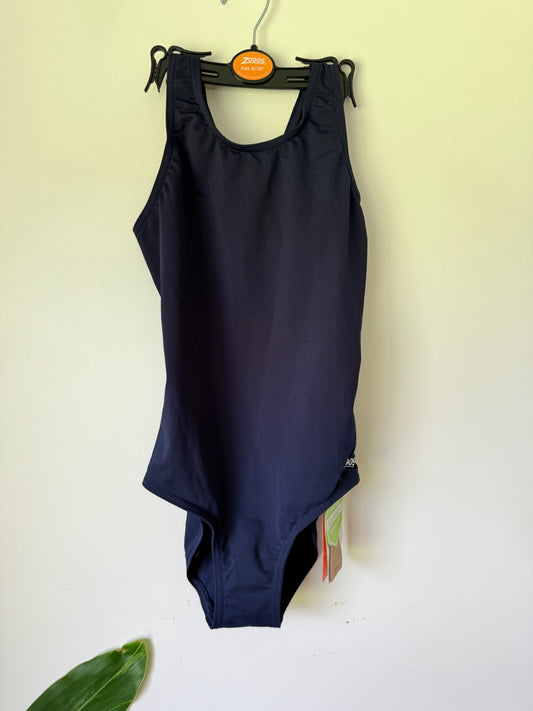 Zoggs  Size 8 Cottesloe Sportsback Girls Swimsuit Navy