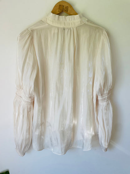 *B. New Cut Label Branded Clothing Clearance* BRAND UNKNOWN Size S Long Sleeve Shimmer Top