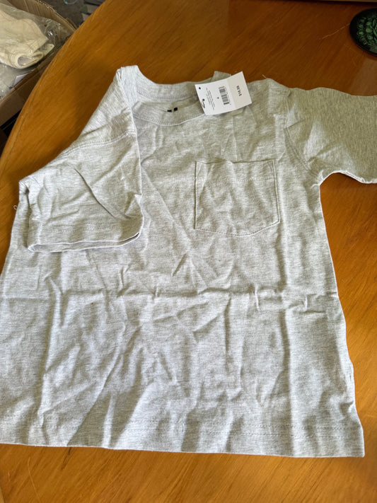 COTTON-ON KIDS Size 4 The Essential Short Sleeve Tee in Fog Grey Marle RRP $16.99