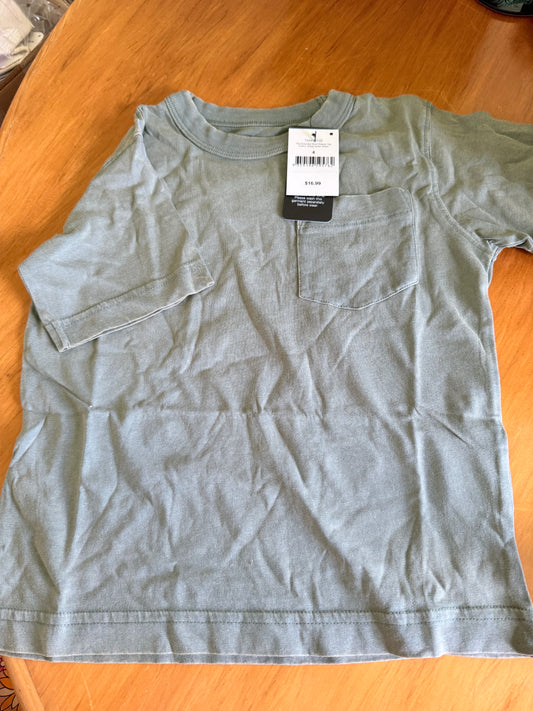 COTTON-ON KIDS Size 4 The Essential Short Sleeve Tee in Swag Green Wash RRP $16.99