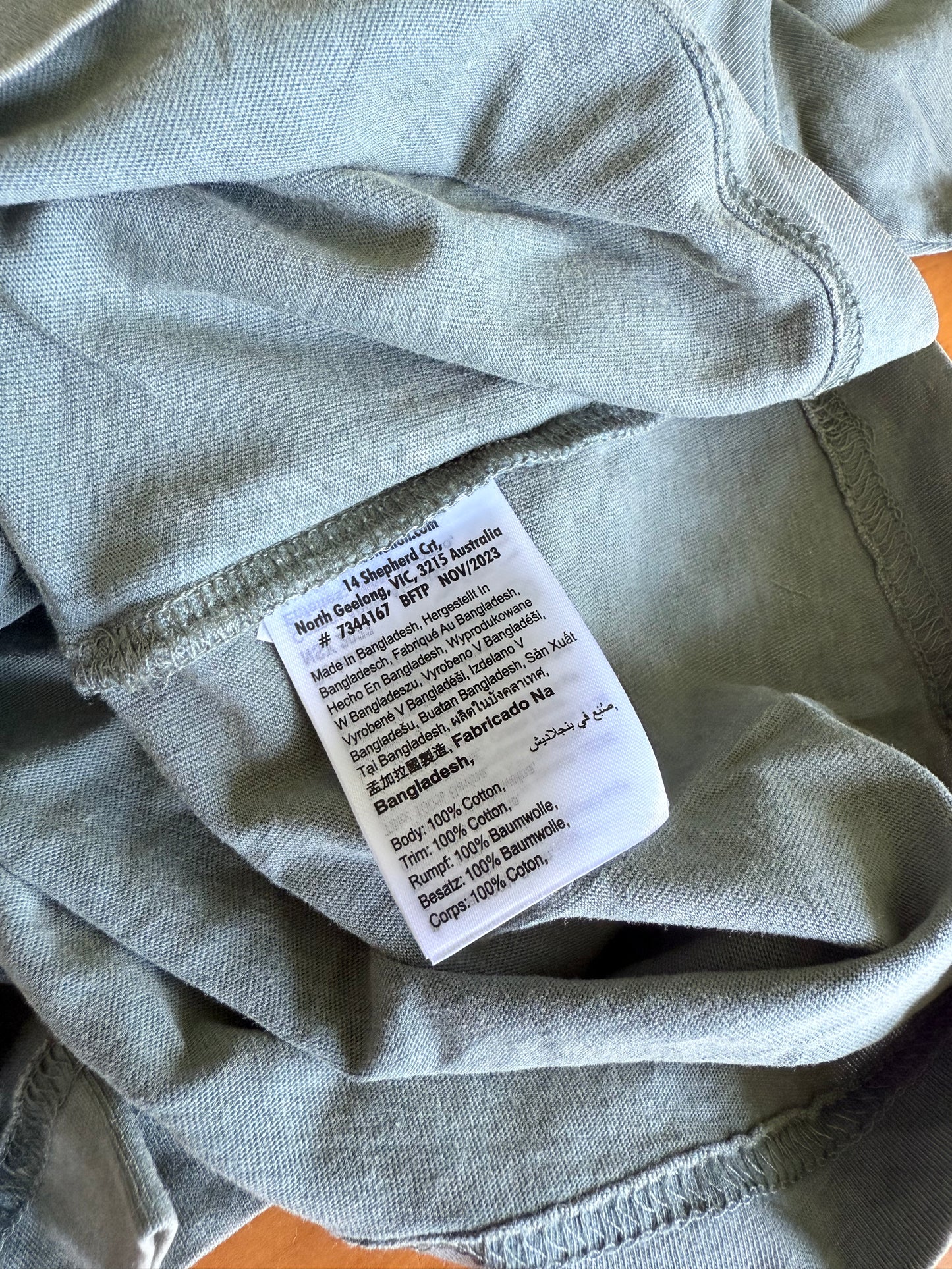 COTTON-ON KIDS Size 4 The Essential Short Sleeve Tee in Swag Green Wash RRP $16.99