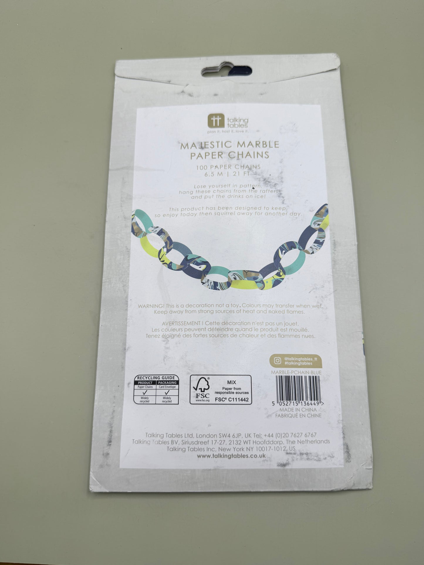 Majestic Marble Paper Chains
