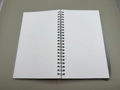 Spiral Bound Unlined Notebook with Elastic Closure