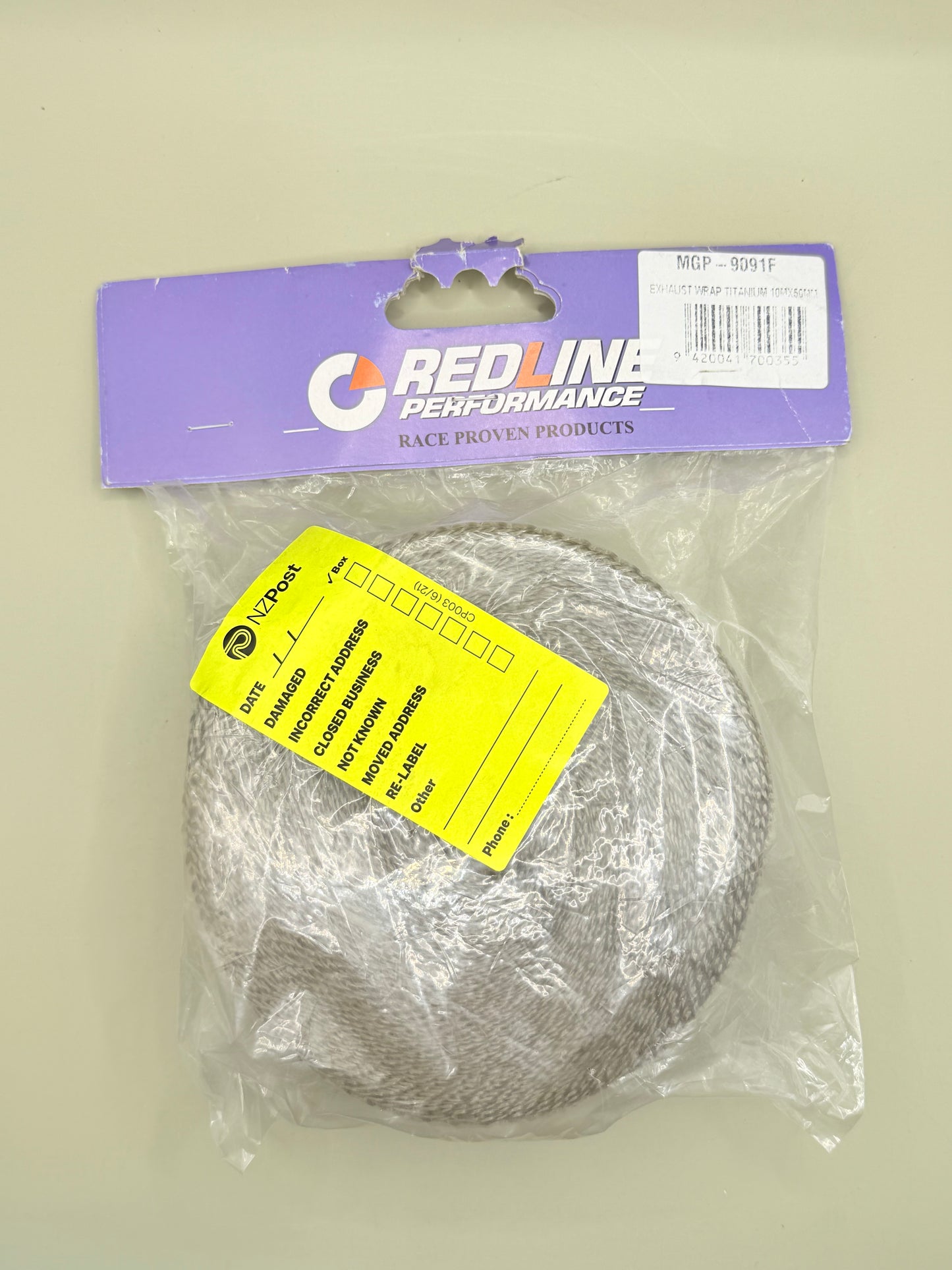 Red Line Performance Exhaust Heat Wrap Titanium 10m x 50mm MG-P9091F