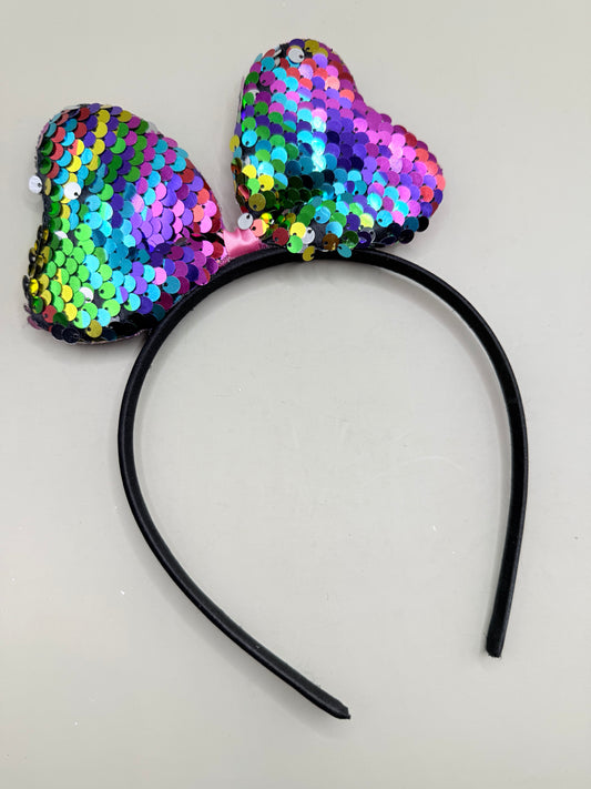 Sequin Bow Girls Headband