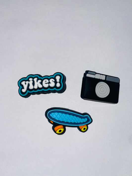 3x Cool Shoe Charms for Clogs
