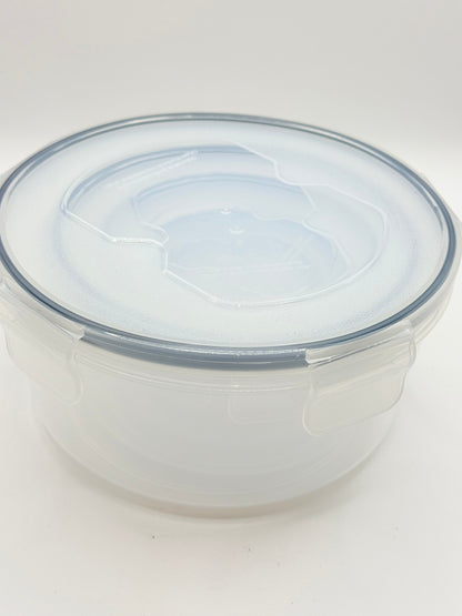 6 Pack Click and Store Set of Round Nested Plastic Food Containers