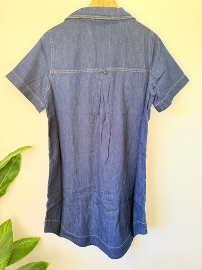 JUST JEANS Size 10 Dark Wash Denim Mini Dress RRP $119.99