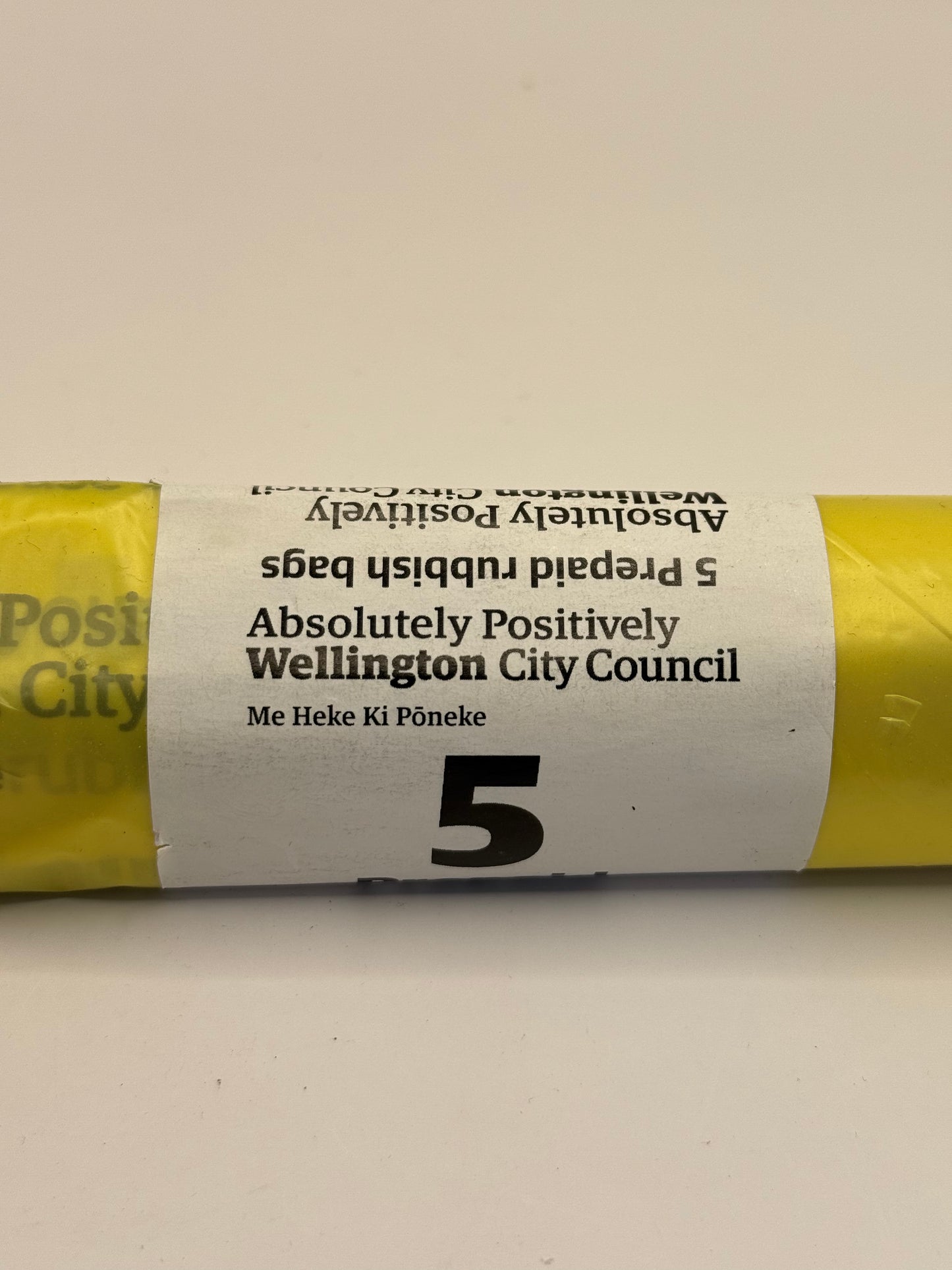 5 Pack Wellington City Council Prepaid Rubbish Bags