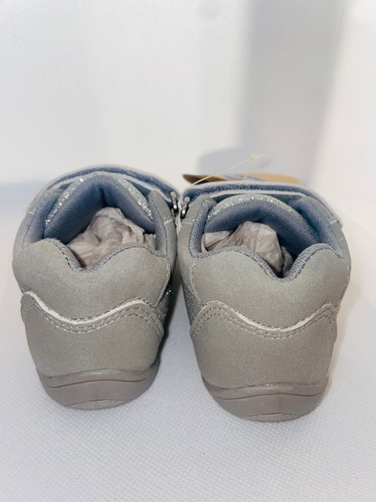 Chicco Glittery Grey Kids' Shoes with Velcro Straps - Size 21