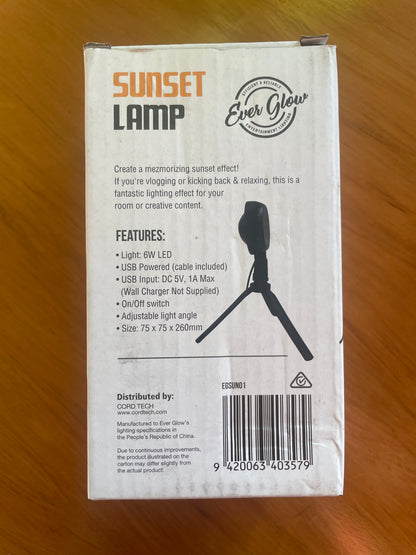 Ever Glow Sunset Lamp - LED Projector for Home Ambiance