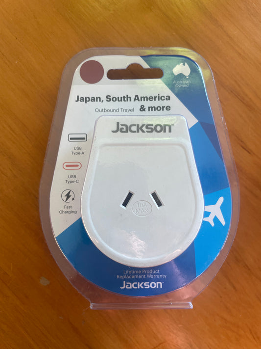 Jackson Japan, South America & More Outbound Travel Adapter