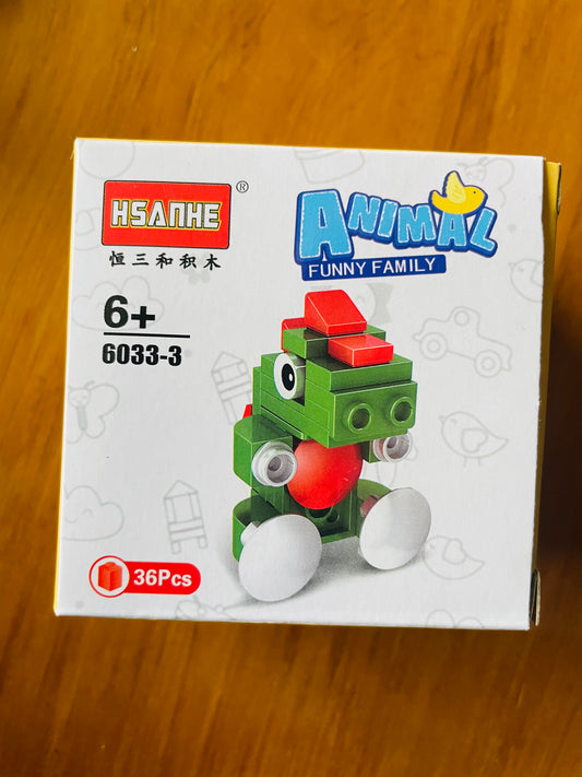 Funny Family Animal Building Blocks - Dinosaur