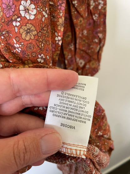 H&H Size 16 Floral Print Viscose Blouse RRP $25