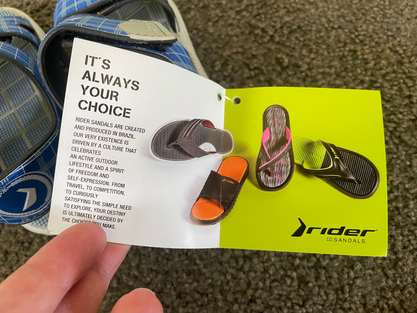 RIDER SANDALS Size 5 Rider Mini Sandal II Baby Grey/Blue