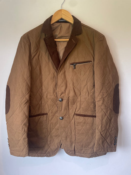 Barabas - Brown Quilted Blazer - Size M - RRP $300+