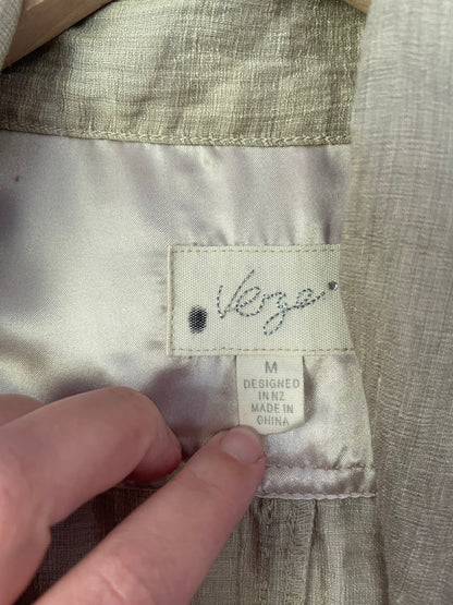 Verge Size M Linen Blend Sleeveless Jacket
