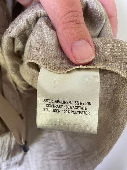 Verge Size M Linen Blend Sleeveless Jacket