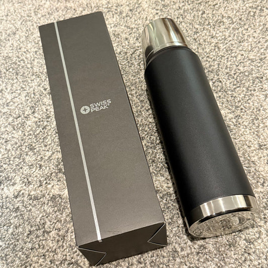 Swiss Peak Elite 1L Copper Vacuum Flask - Black
