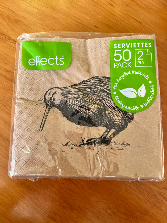 Effects Kiwi 2-Ply Serviettes (50 Pack)