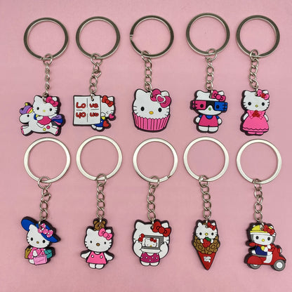 10pc Set Hello Kitty Key Chains