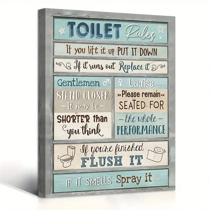 Bathroom Stretched Canvas Wall Art