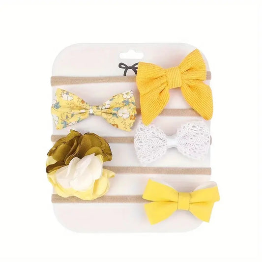 Stretchy Baby Bows - 5 pc