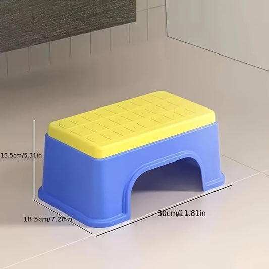 Blue Single-Layer Bathroom Step