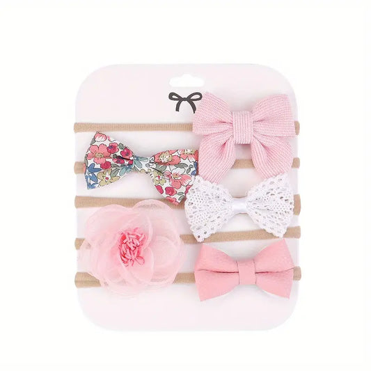 Stretchy Baby Bows - 5 pc