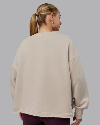LSKD Size M Oasis Cropped Sweater Shale Beige
