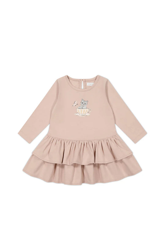 JAMIEKAY Size 4YR Organic Cotton Fayette Dress Dusky Rose